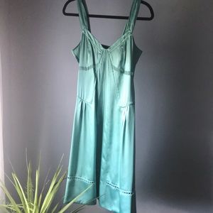 Marc Jacobs turquoise silk dress